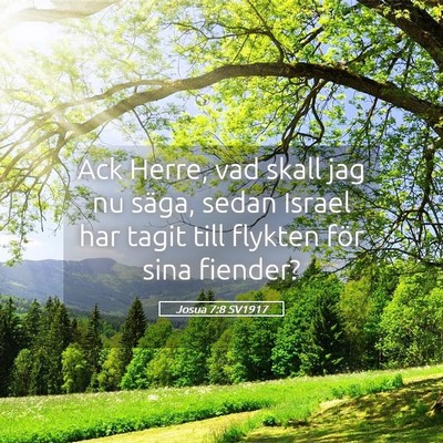 Picture 05 - Josua 7:8 SV1917 - Ack Herre, vad skall jag nu säga, sedan Israel - Bible Verse Picture