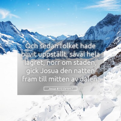 Picture 05 - Josua 8:13 SV1917 - Och sedan folket hade blivit uppställt, såväl - Bible Verse Picture