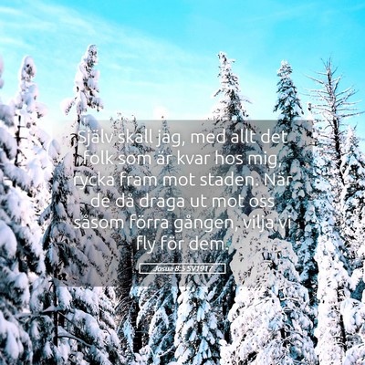 Picture 05 - Josua 8:5 SV1917 - Själv skall jag, med allt det folk som är kvar - Bible Verse Picture