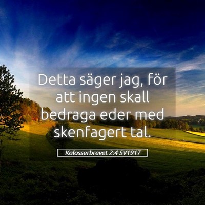 Picture 05 - Kolosserbrevet 2:4 SV1917 - Detta säger jag, för att ingen skall bedraga - Bible Verse Picture