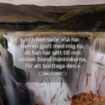 Picture 05 - Lukas 1:25 SV1917 - och hon sade: »Så har Herren gjort med mig nu, - Bible Verse Picture