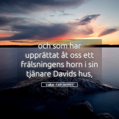 Picture 05 - Lukas 1:69 SV1917 - och som har upprättat åt oss ett frälsningens - Bible Verse Picture