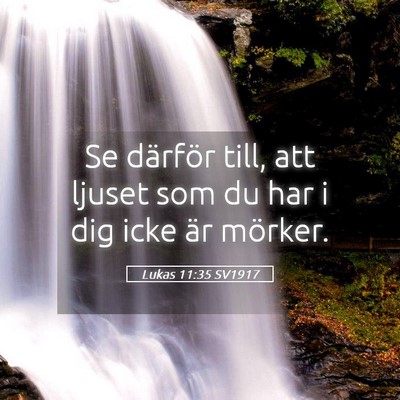 Picture 05 - Lukas 11:35 SV1917 - Se därför till, att ljuset som du har i dig - Bible Verse Picture