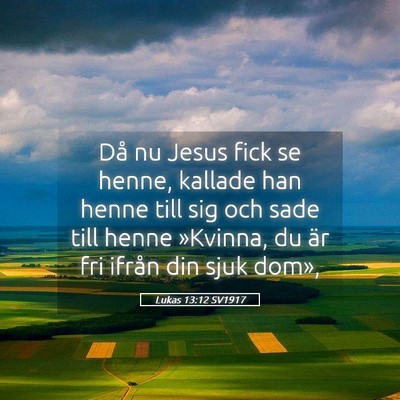 Picture 05 - Lukas 13:12 SV1917 - Då nu Jesus fick se henne, kallade han henne - Bible Verse Picture