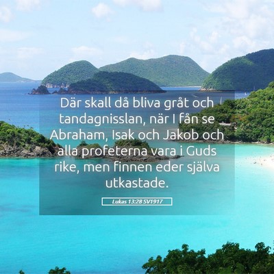 Picture 05 - Lukas 13:28 SV1917 - Där skall då bliva gråt och tandagnisslan, - Bible Verse Picture