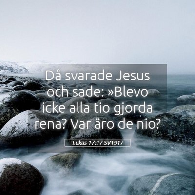 Picture 05 - Lukas 17:17 SV1917 - Då svarade Jesus och sade: »Blevo icke alla tio - Bible Verse Picture