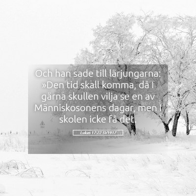 Picture 05 - Lukas 17:22 SV1917 - Och han sade till lärjungarna: »Den tid skall - Bible Verse Picture
