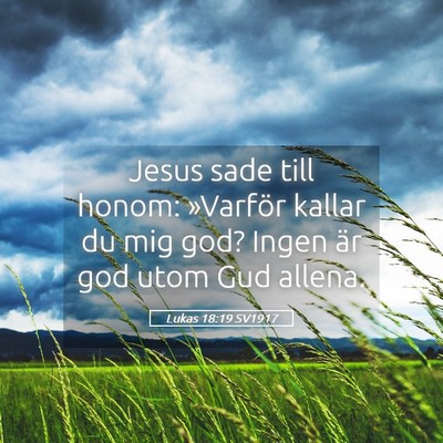 Picture 05 - Lukas 18:19 SV1917 - Jesus sade till honom: »Varför kallar du mig - Bible Verse Picture