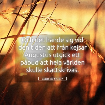 Picture 05 - Lukas 2:1 SV1917 - Och det hände sig vid den tiden att från kejsar - Bible Verse Picture