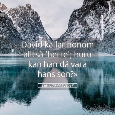 Picture 05 - Lukas 20:44 SV1917 - David kallar honom alltså 'herre'; huru kan han - Bible Verse Picture