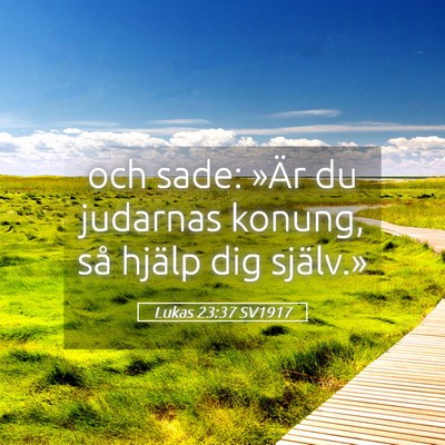 Picture 05 - Lukas 23:37 SV1917 - och sade: »Är du judarnas konung, så hjälp - Bible Verse Picture