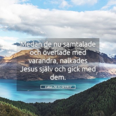 Picture 05 - Lukas 24:15 SV1917 - Medan de nu samtalade och överlade med varandra, - Bible Verse Picture