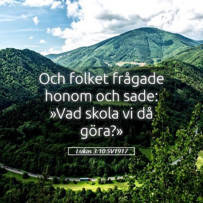 Picture 05 - Lukas 3:10 SV1917 - Och folket frågade honom och sade: »Vad skola - Bible Verse Picture