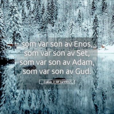 Picture 05 - Lukas 3:38 SV1917 - som var son av Enos, som var son av Set, som var - Bible Verse Picture