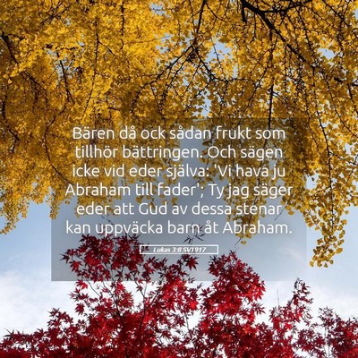 Picture 05 - Lukas 3:8 SV1917 - Bären då ock sådan frukt som tillhör - Bible Verse Picture