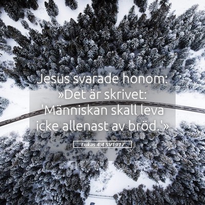 Picture 05 - Lukas 4:4 SV1917 - Jesus svarade honom: »Det är skrivet: - Bible Verse Picture