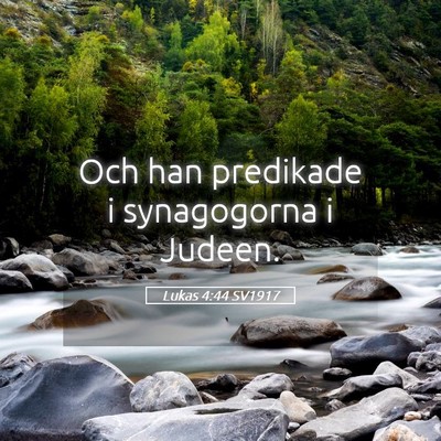 Picture 05 - Lukas 4:44 SV1917 - Och han predikade i synagogorna i - Bible Verse Picture
