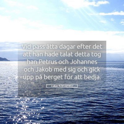 Picture 05 - Lukas 9:28 SV1917 - Vid pass åtta dagar efter det att han hade talat - Bible Verse Picture