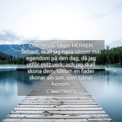 Picture 05 - Malaki 3:17 SV1917 - Och dessa, säger HERREN Sebaot, skall jag hava - Bible Verse Picture