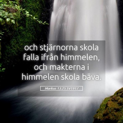 Picture 05 - Markus 13:25 SV1917 - och stjärnorna skola falla ifrån himmelen, och - Bible Verse Picture