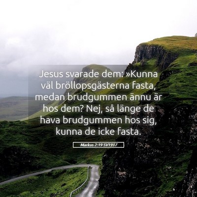 Picture 05 - Markus 2:19 SV1917 - Jesus svarade dem: »Kunna väl - Bible Verse Picture
