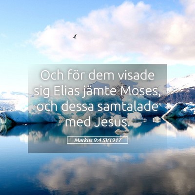 Picture 05 - Markus 9:4 SV1917 - Och för dem visade sig Elias jämte Moses, och - Bible Verse Picture
