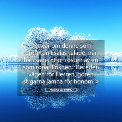 Picture 05 - Matteus 3:3 SV1917 - Det var om denne som profeten Esaias talade, när - Bible Verse Picture