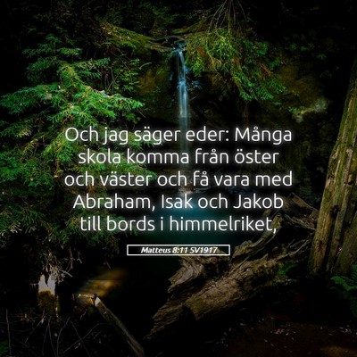 Picture 05 - Matteus 8:11 SV1917 - Och jag säger eder: Många skola komma från - Bible Verse Picture