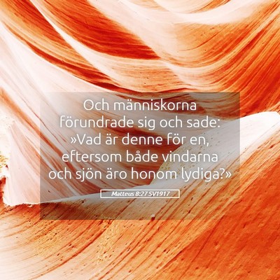 Picture 05 - Matteus 8:27 SV1917 - Och människorna förundrade sig och sade: »Vad - Bible Verse Picture