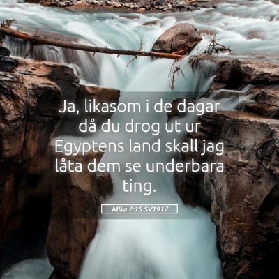 Picture 05 - Mika 7:15 SV1917 - Ja, likasom i de dagar då du drog ut ur Egyptens - Bible Verse Picture