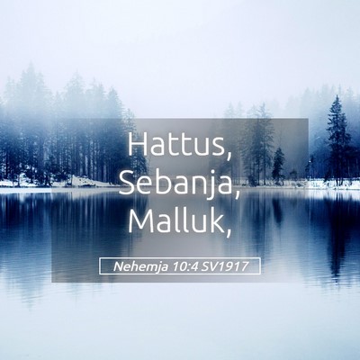 Picture 05 - Nehemja 10:4 SV1917 - Hattus, Sebanja, - Bible Verse Picture