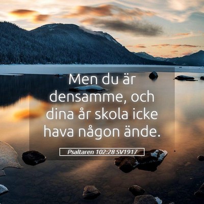 Picture 05 - Psaltaren 102:28 SV1917 - Men du är densamme, och dina år skola icke hava - Bible Verse Picture