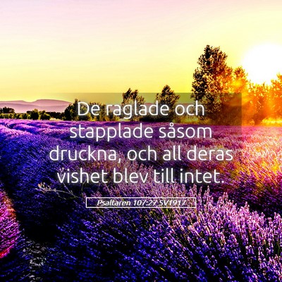 Picture 05 - Psaltaren 107:27 SV1917 - De raglade och stapplade såsom druckna, och all - Bible Verse Picture