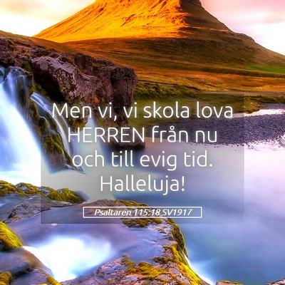 Picture 05 - Psaltaren 115:18 SV1917 - Men vi, vi skola lova HERREN från nu och till - Bible Verse Picture