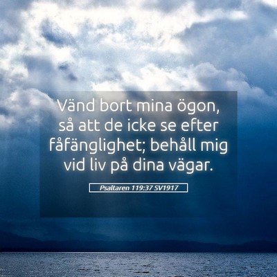 Picture 05 - Psaltaren 119:37 SV1917 - Vänd bort mina ögon, så att de icke se efter - Bible Verse Picture