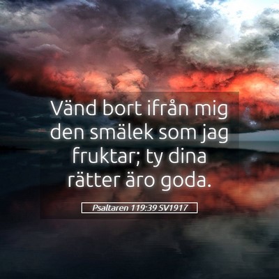 Picture 05 - Psaltaren 119:39 SV1917 - Vänd bort ifrån mig den smälek som jag - Bible Verse Picture