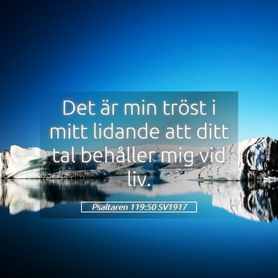 Picture 05 - Psaltaren 119:50 SV1917 - Det är min tröst i mitt lidande att ditt tal - Bible Verse Picture