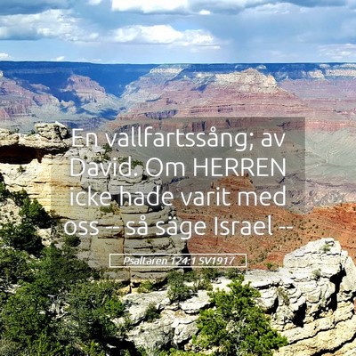 Picture 05 - Psaltaren 124:1 SV1917 - En vallfartssång; av David. Om HERREN icke hade - Bible Verse Picture