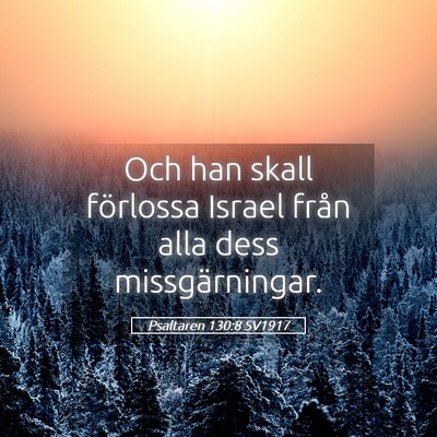 Picture 05 - Psaltaren 130:8 SV1917 - Och han skall förlossa Israel från alla dess - Bible Verse Picture