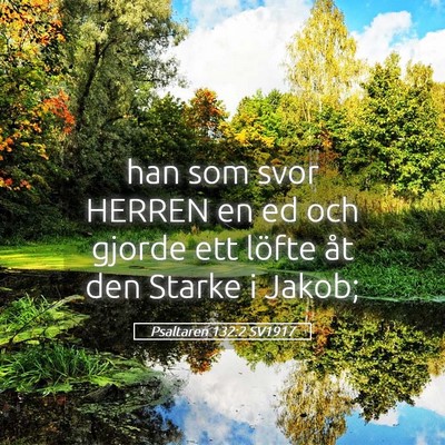 Picture 05 - Psaltaren 132:2 SV1917 - han som svor HERREN en ed och gjorde ett löfte - Bible Verse Picture