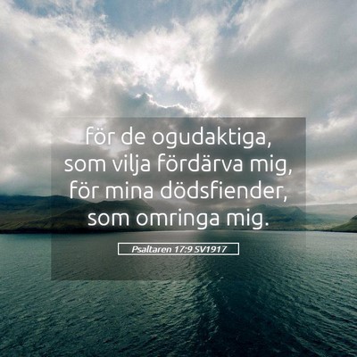 Picture 05 - Psaltaren 17:9 SV1917 - för de ogudaktiga, som vilja fördärva mig, - Bible Verse Picture