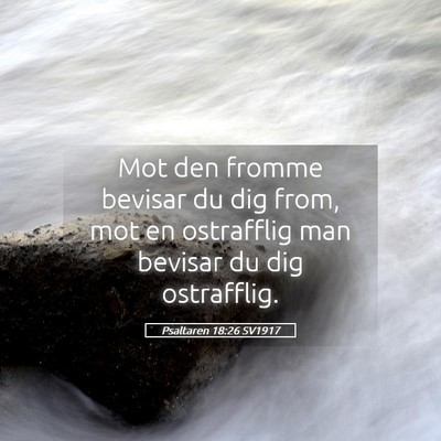 Picture 05 - Psaltaren 18:26 SV1917 - Mot den fromme bevisar du dig from, mot en - Bible Verse Picture