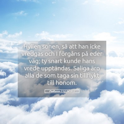 Picture 05 - Psaltaren 2:12 SV1917 - Hyllen sonen, så att han icke vredgas och I - Bible Verse Picture