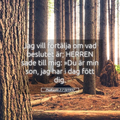 Picture 05 - Psaltaren 2:7 SV1917 - Jag vill förtälja om vad beslutet är; HERREN - Bible Verse Picture