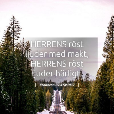 Picture 05 - Psaltaren 29:4 SV1917 - HERRENS röst ljuder med makt, HERRENS röst - Bible Verse Picture
