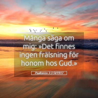 Picture 05 - Psaltaren 3:3 SV1917 - Många säga om mig: »Det finnes ingen - Bible Verse Picture