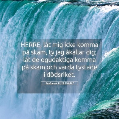 Picture 05 - Psaltaren 31:18 SV1917 - HERRE, låt mig icke komma på skam, ty jag - Bible Verse Picture