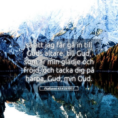 Picture 05 - Psaltaren 43:4 SV1917 - så att jag får gå in till Guds altare, till - Bible Verse Picture