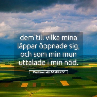 Picture 05 - Psaltaren 66:14 SV1917 - dem till vilka mina låppar öppnade sig, och som - Bible Verse Picture