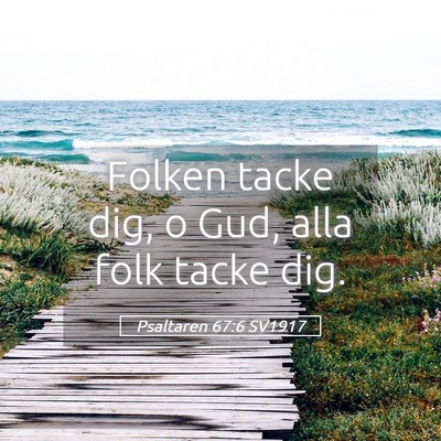 Picture 05 - Psaltaren 67:6 SV1917 - Folken tacke dig, o Gud, alla folk tacke - Bible Verse Picture